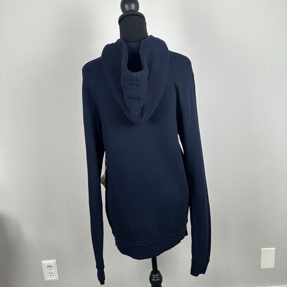 Cotton Citizen Jacket Mens Small Navy Blue Quarter Zip Hooded Side Zippers - Picture 5 of 14